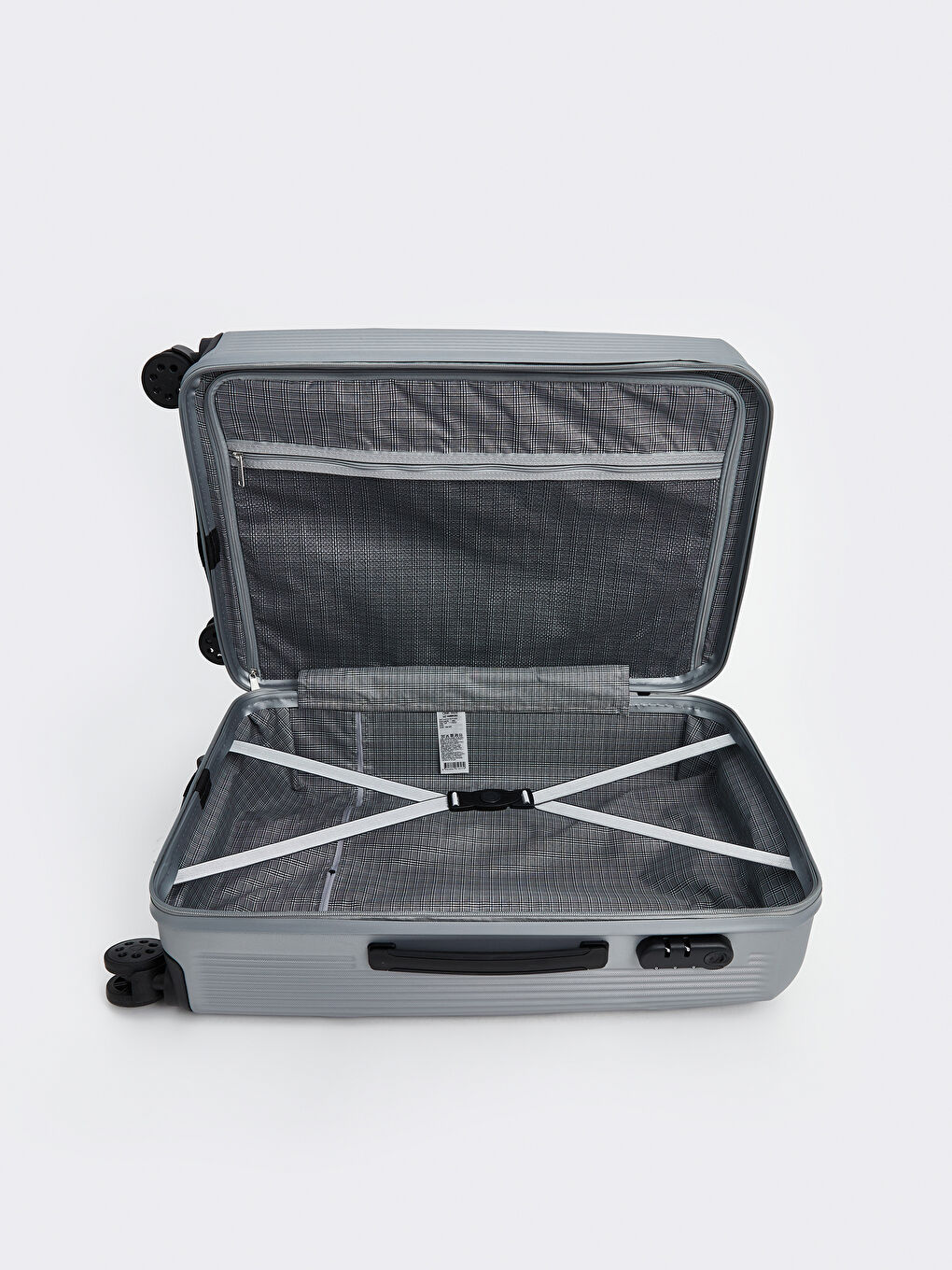 Gri Kilit Detaylı Orta Boy Valiz-2