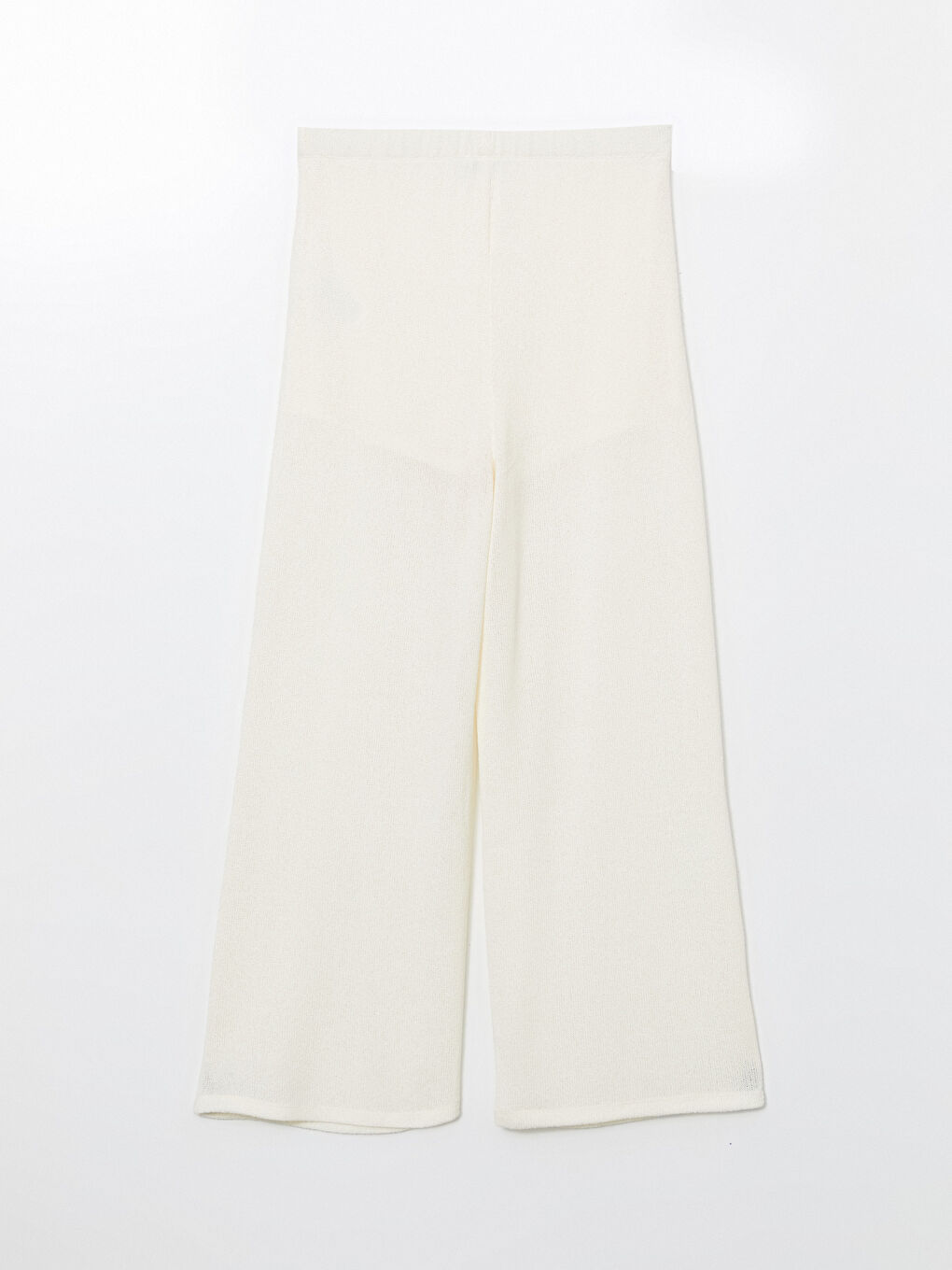 LCW Vision Elastic Waist Wide Leg Women's Trousers -S5IG92Z8-FDH