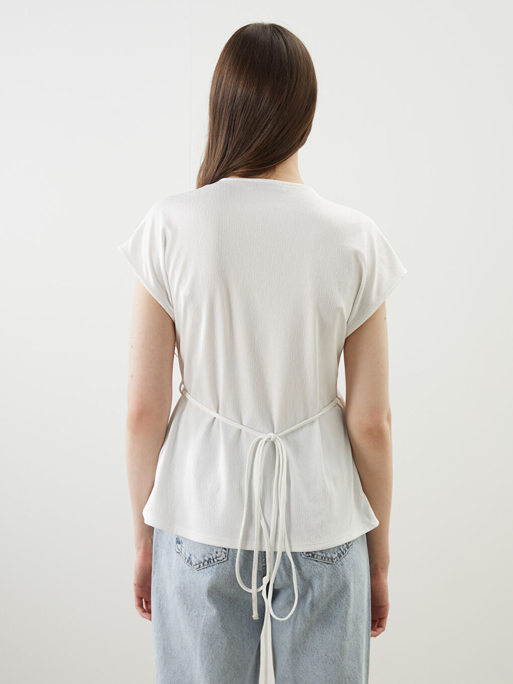 LCW Vision Double Breasted Textured Blouse -S5IH02Z8-R9J