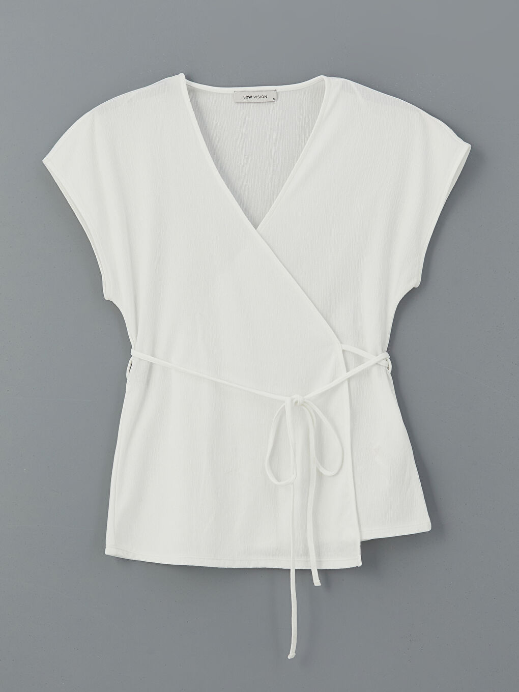 LCW Vision Double Breasted Textured Blouse -S5IH02Z8-R9J