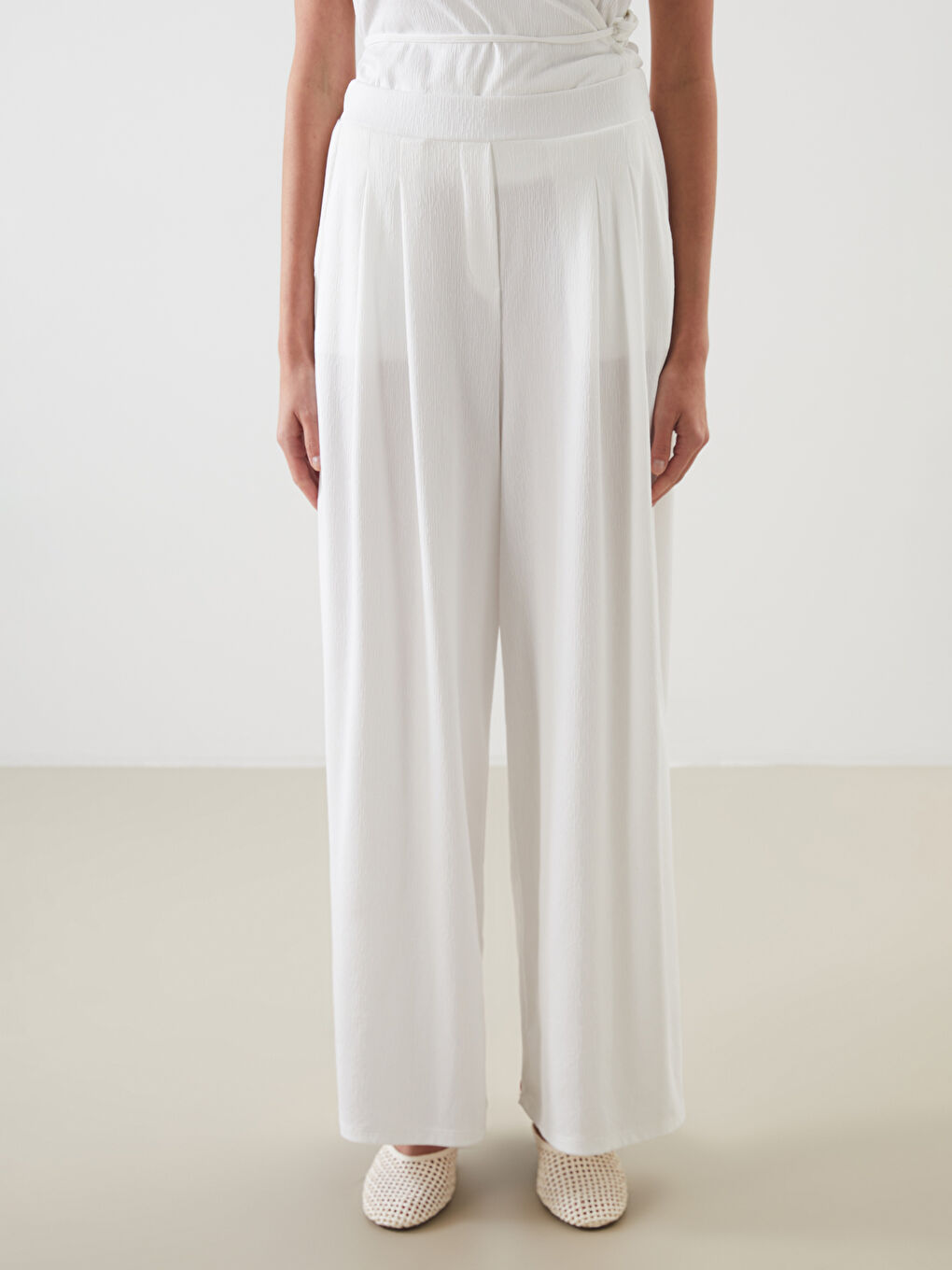 LCW Vision Pantalone od palačinke sa elastičnim strukom za žene -S5IH04Z8-R9J