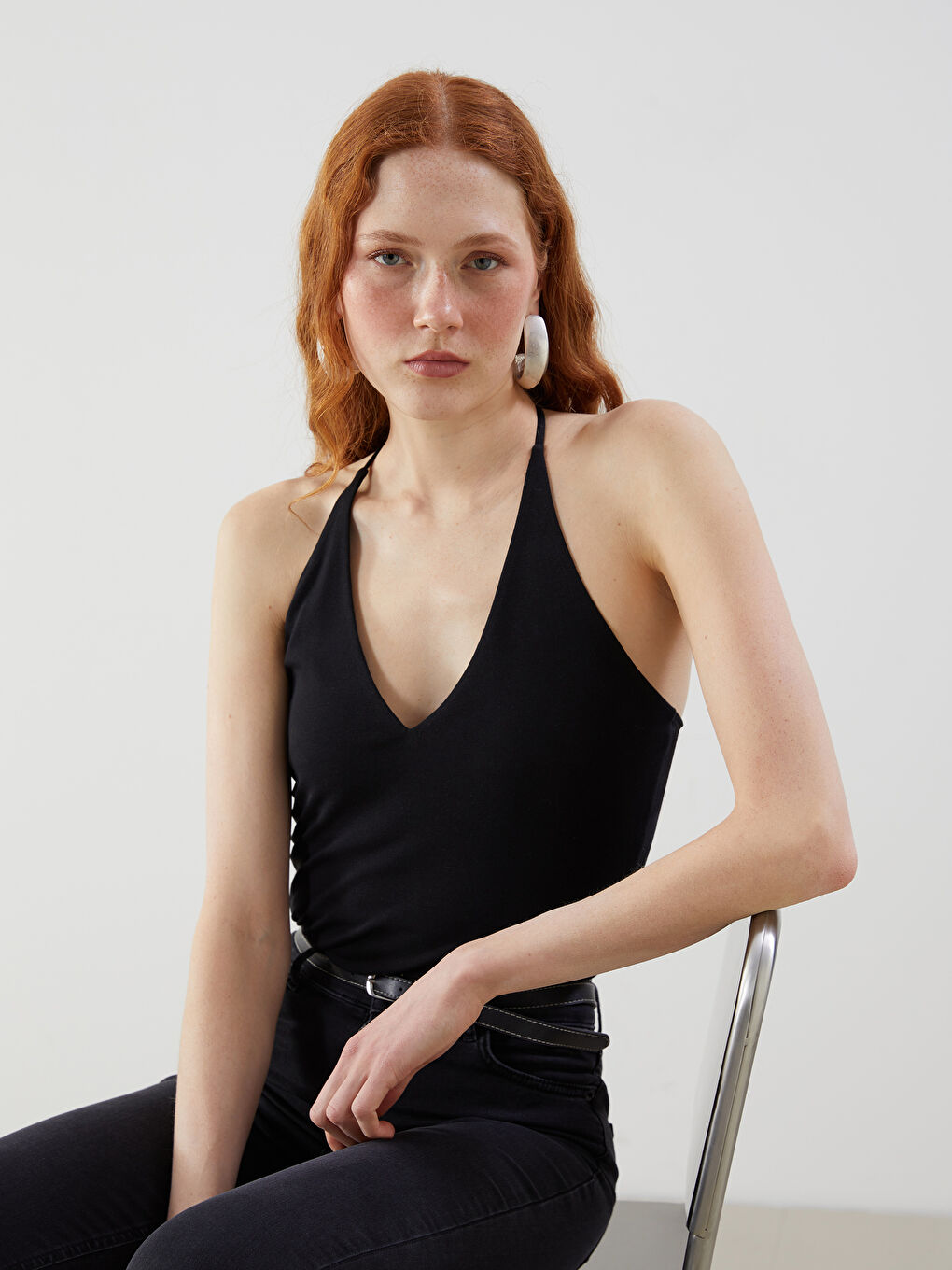 LCW Vision Halter Yaka Crop -S5IH10Z8-CVL