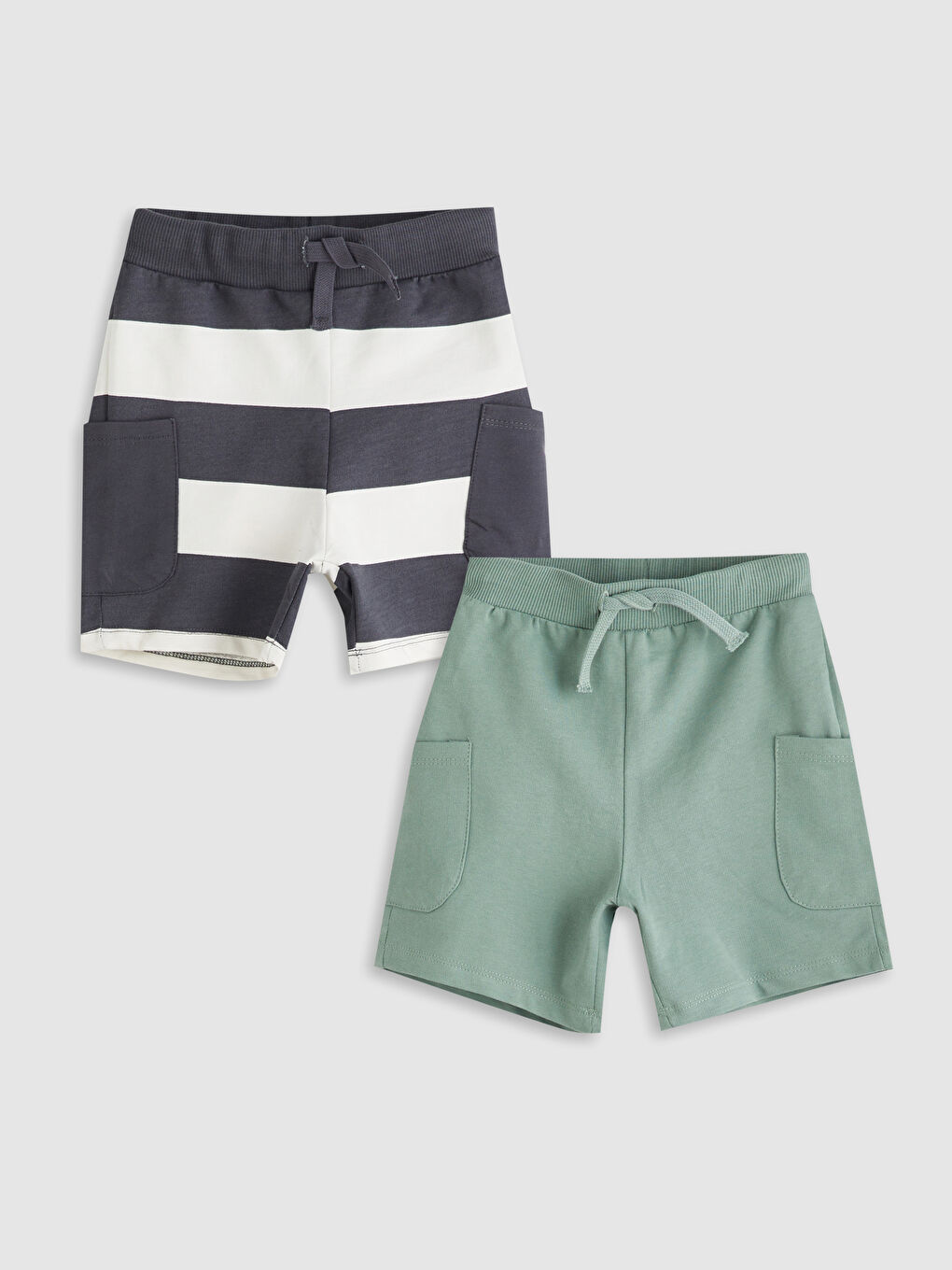 Elasticated Waist Basic Boys' Shorts 2 Pack -S5II13Z1-LE0