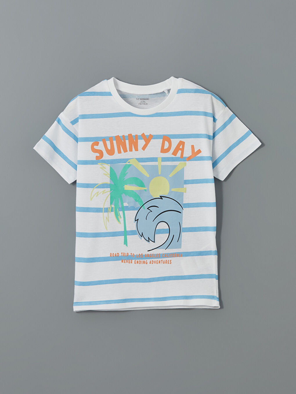 Crew Neck Striped Jersey Boys' T-Shirt-2