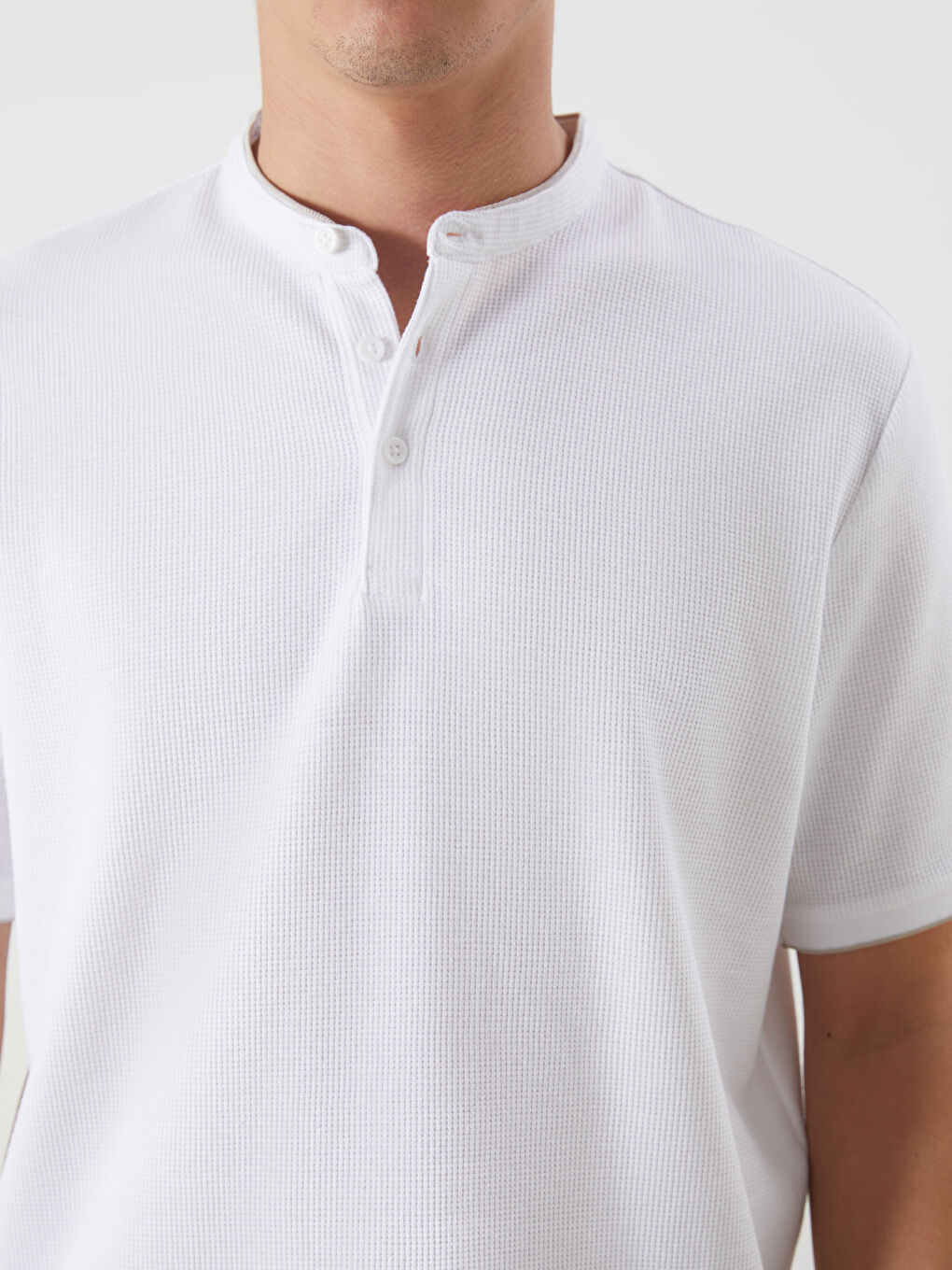 LC Waikiki Grandad Collar Short Sleeve Men's T-Shirt -S5II48Z8-Q6K
