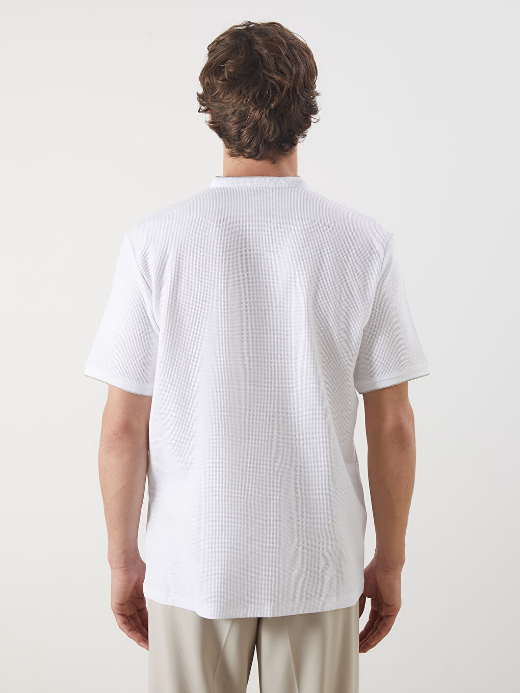LC Waikiki Grandad Collar Short Sleeve Men's T-Shirt -S5II48Z8-Q6K