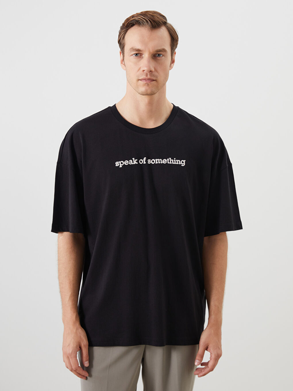 LCW ECO Crew Neck Printed Jersey Men's T-Shirt -S5II90Z8-CVL