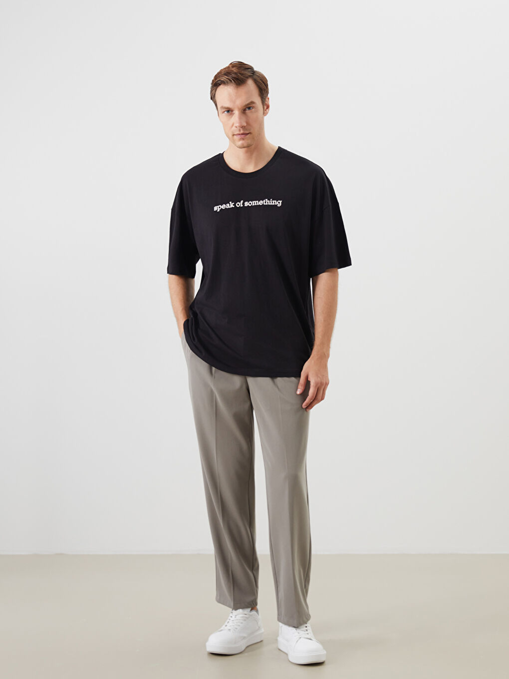 LCW ECO Crew Neck Printed Jersey Men's T-Shirt -S5II90Z8-CVL