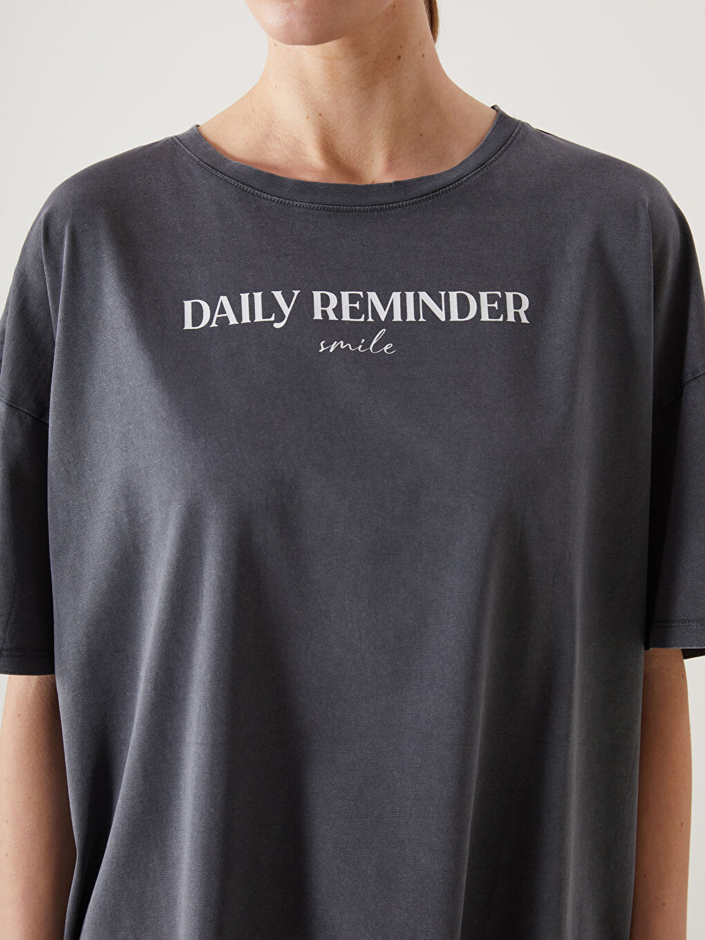 LCW ECO Γυναίκα ΑΝΘΡΑΚΙ T-shirt -S5IJ15Z8-SFS