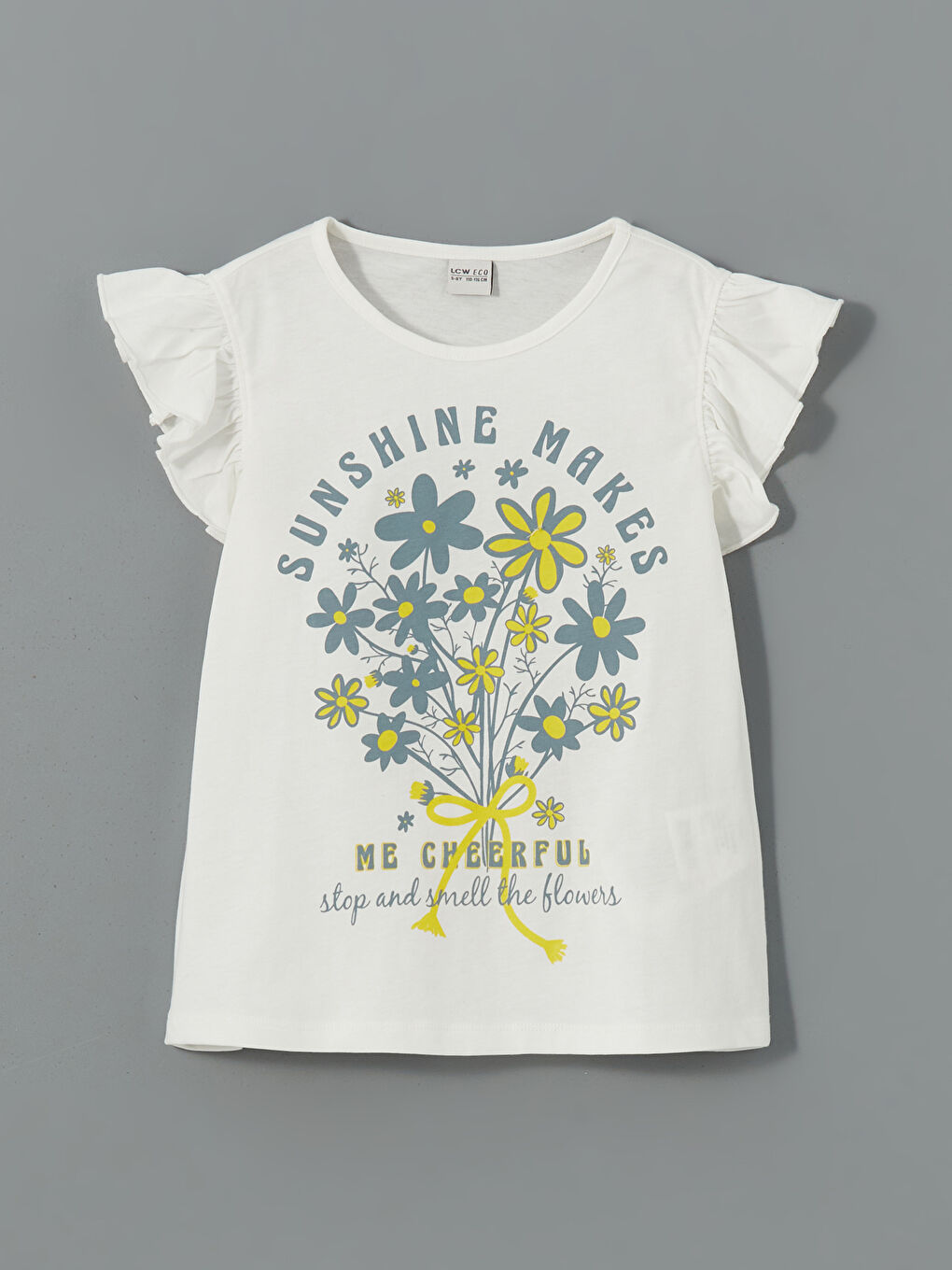 Turkuaz Bisiklet Yaka Baskılı Kız Çocuk Tişört ve Şort-1