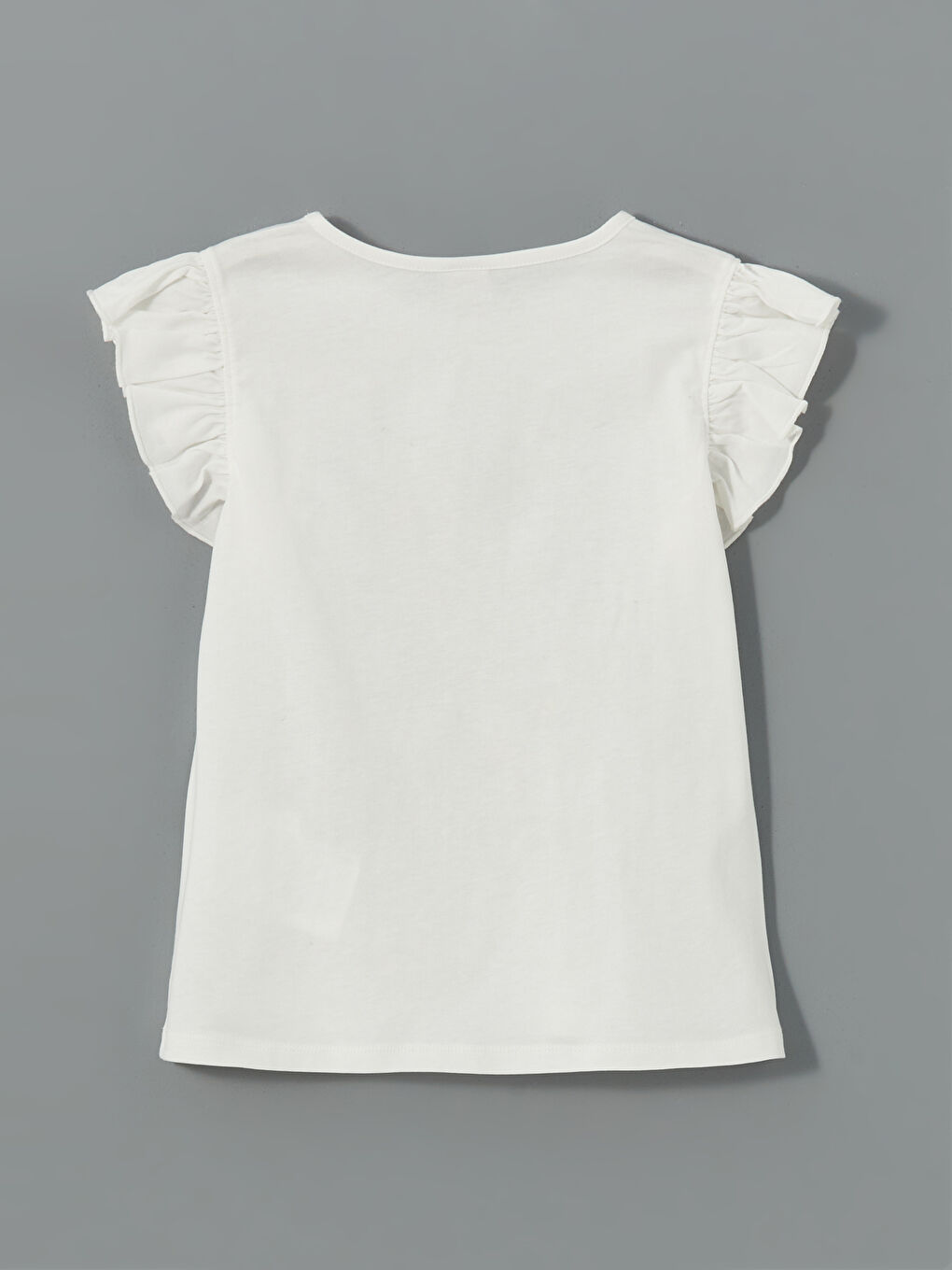 Turkuaz Bisiklet Yaka Baskılı Kız Çocuk Tişört ve Şort-2