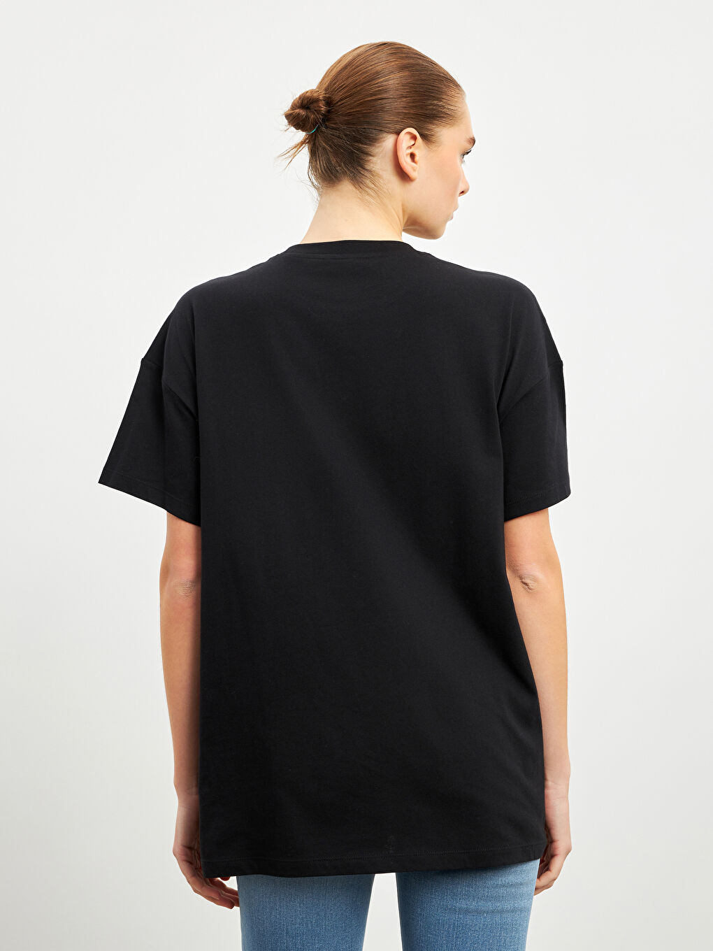Crew Neck Printed Oversize Women's T-Shirt -S5IJ65Z8-CVL