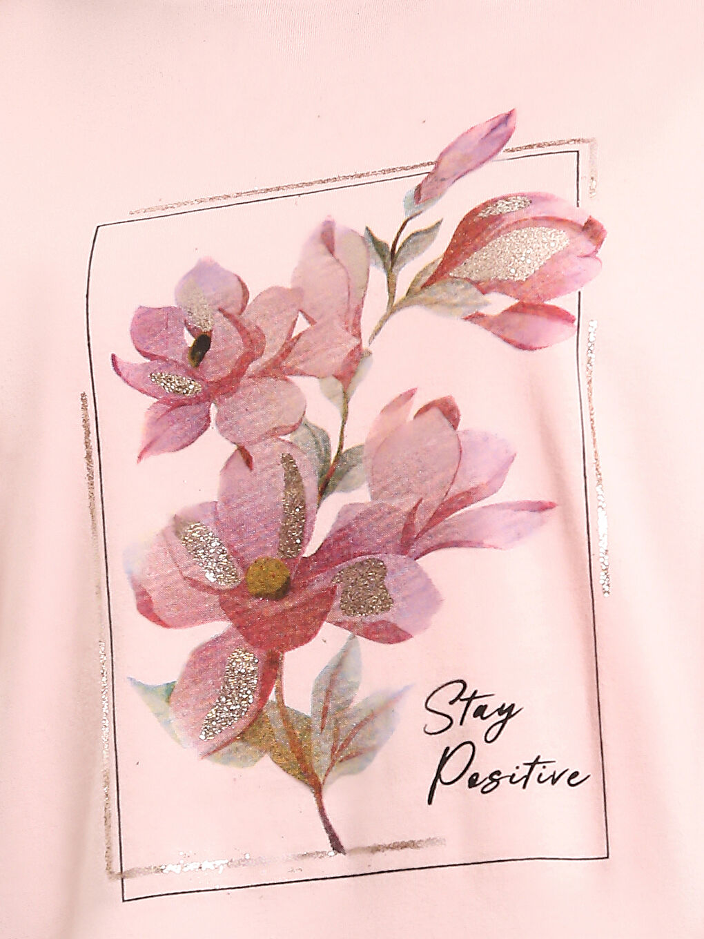 Crew Neck Floral Oversize Women's T-Shirt-2