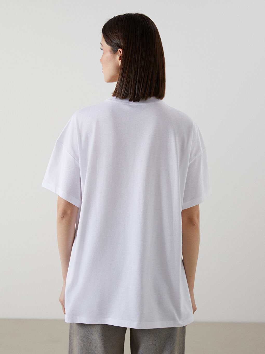 Crew Neck Floral Oversize Women's T-Shirt -S5IJ66Z8-Q6K