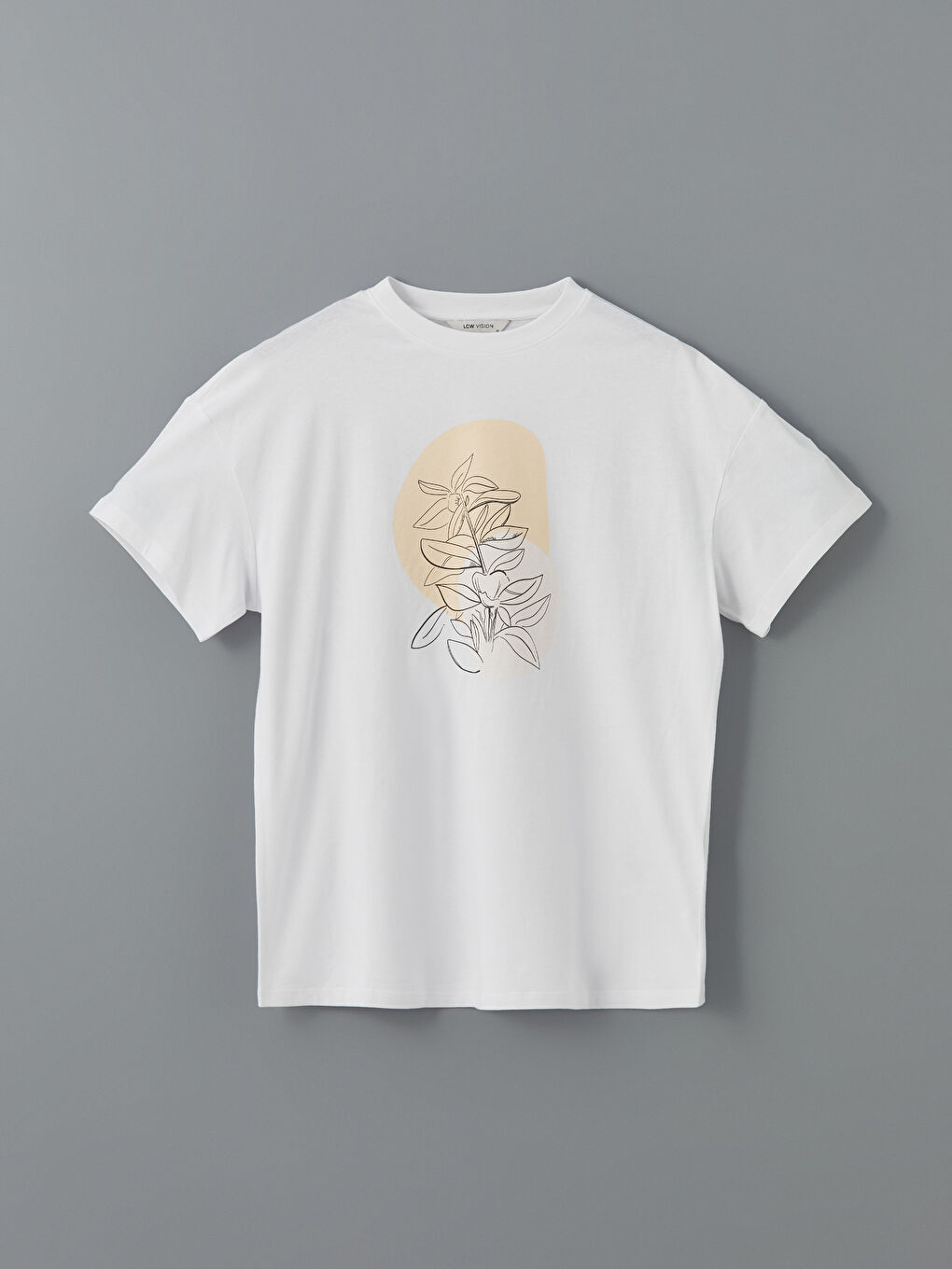 Crew Neck Floral Oversize Women's T-Shirt -S5IJ66Z8-Q6K