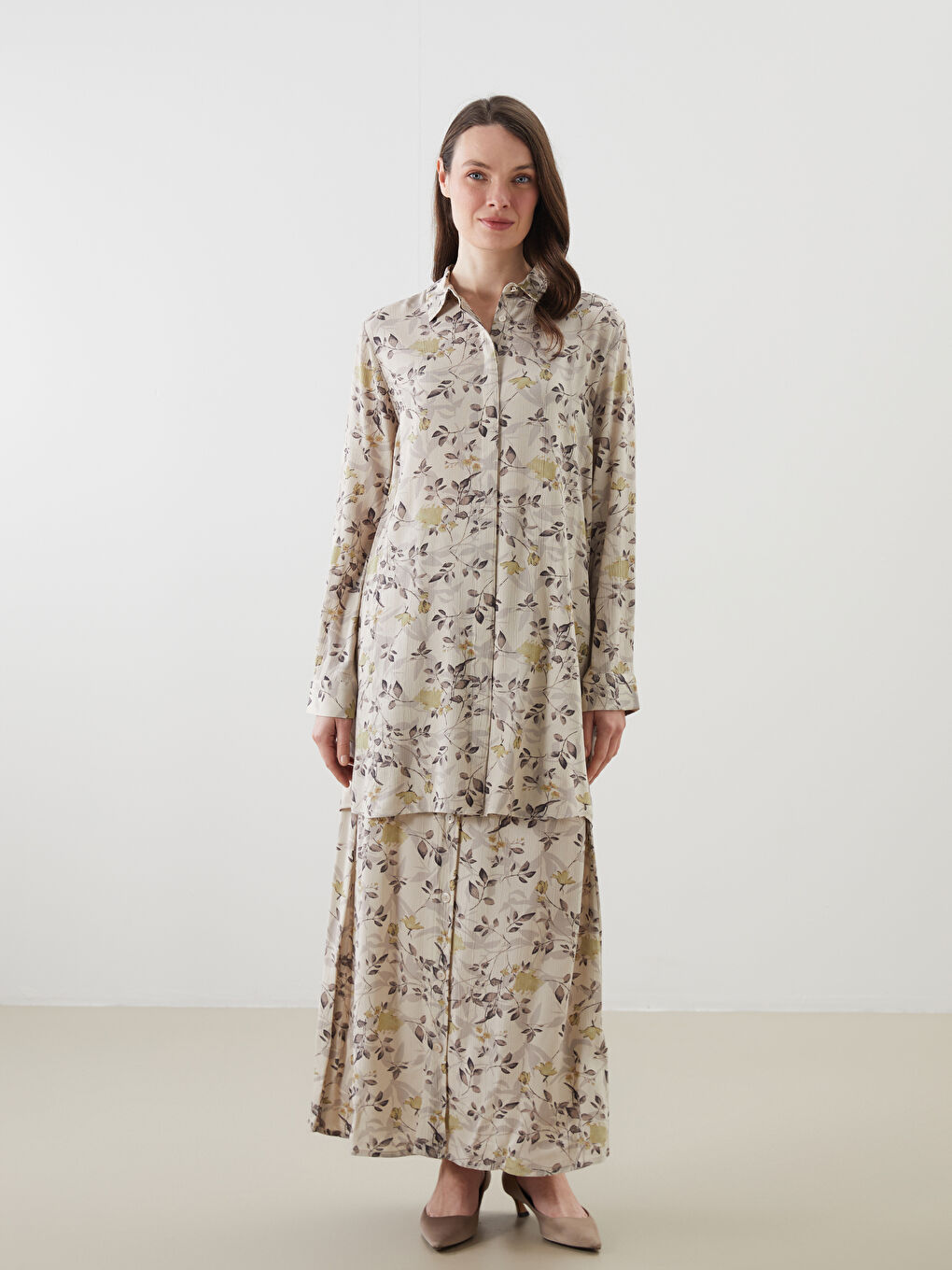 Elastic Waist Floral A-Line Women's Skirt -S5IJ73Z8-F9C