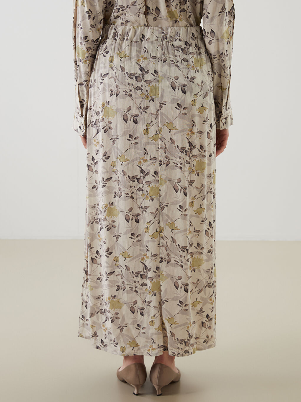 Elastic Waist Floral A-Line Women's Skirt -S5IJ73Z8-F9C