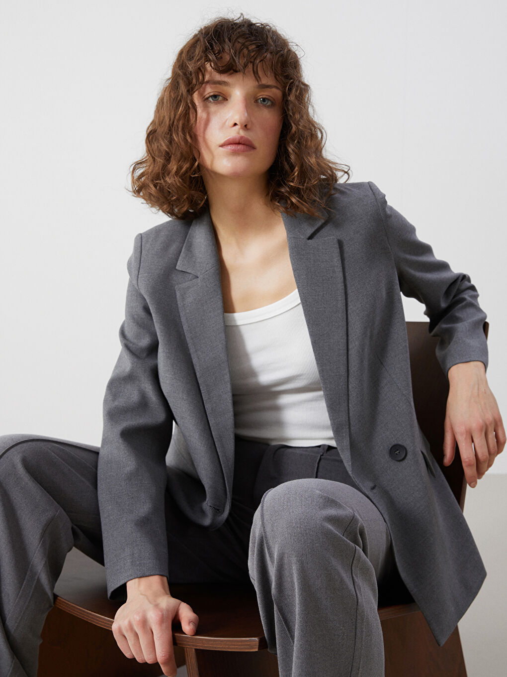 LCW Vision Women's Blazer Jacket -S5IK00Z8-CT3