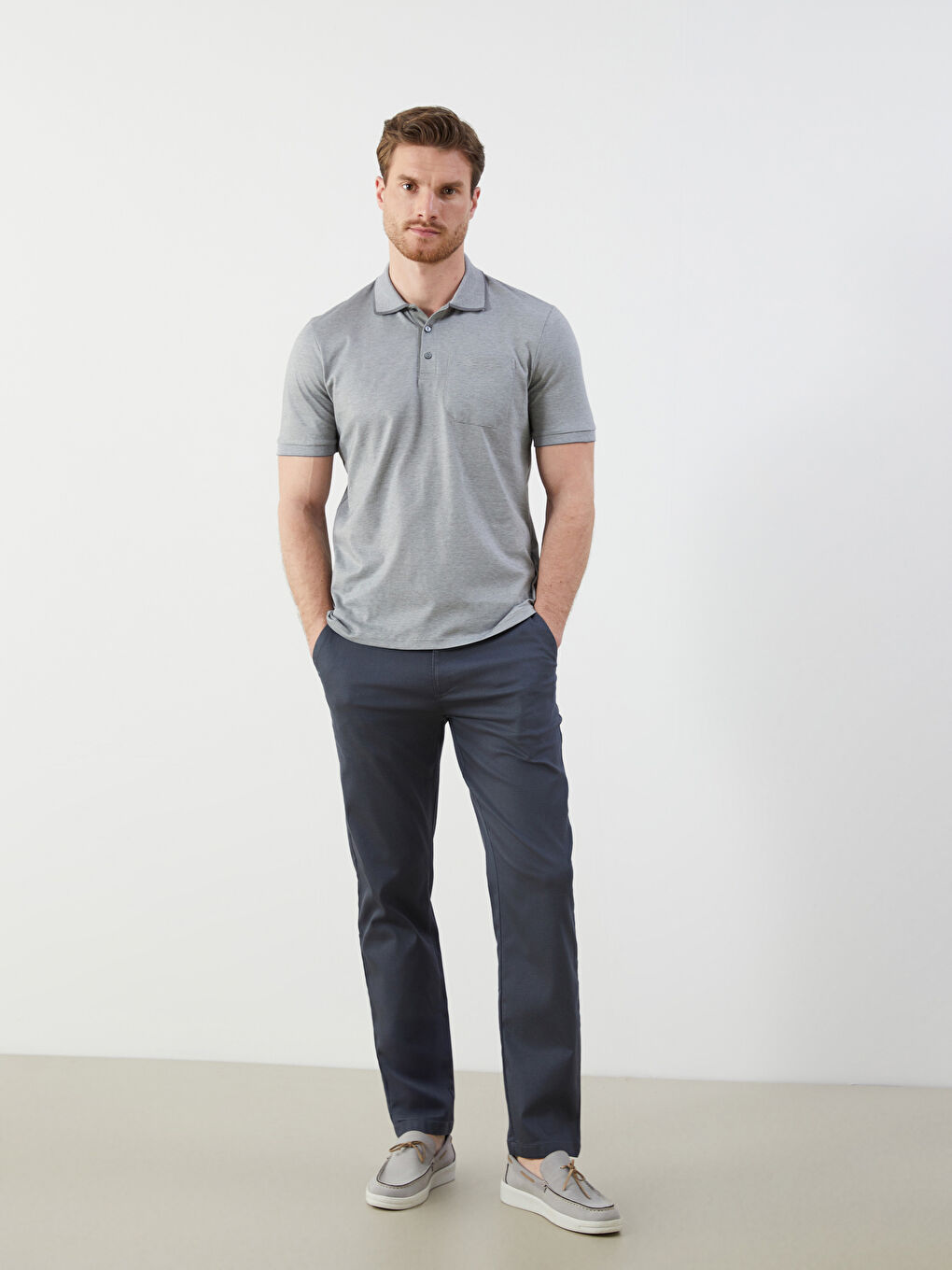 Lacivert Standart Kalıp Erkek Chino Pantolon