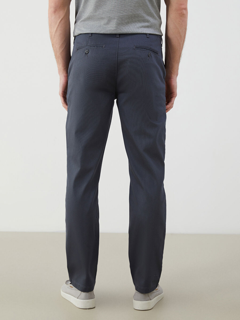 Lacivert Standart Kalıp Erkek Chino Pantolon-3