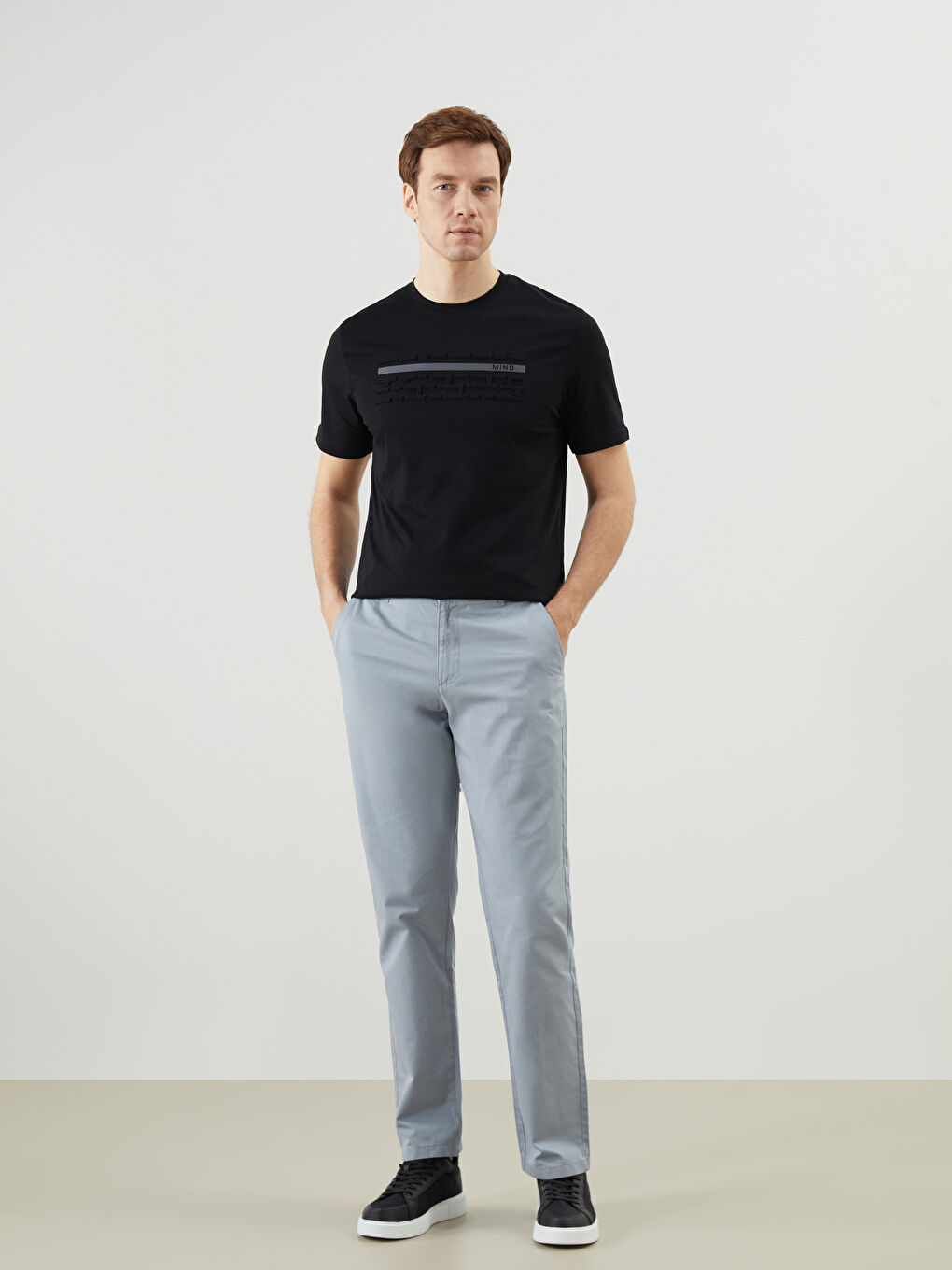 LCW ECO Gri Standart Kalıp Erkek Chino Pantolon
