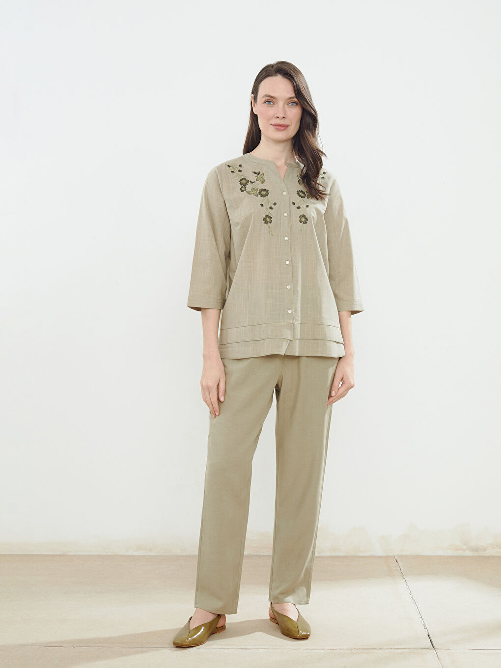 Woman KHAKI Blouse -S5IK34Z8-GVE