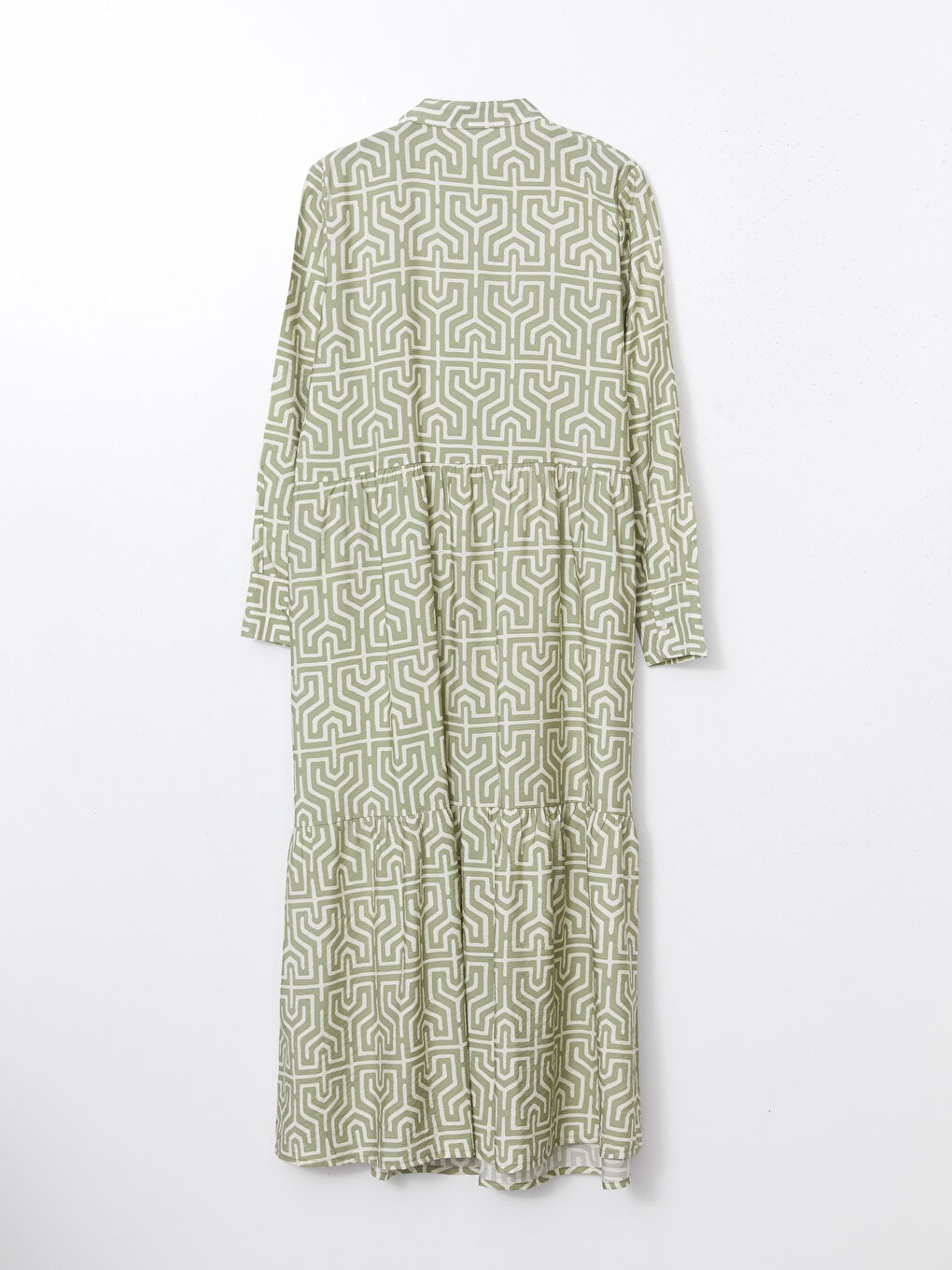 Collared Neck Patterned Women's Dress -S5IK59Z8-LRR