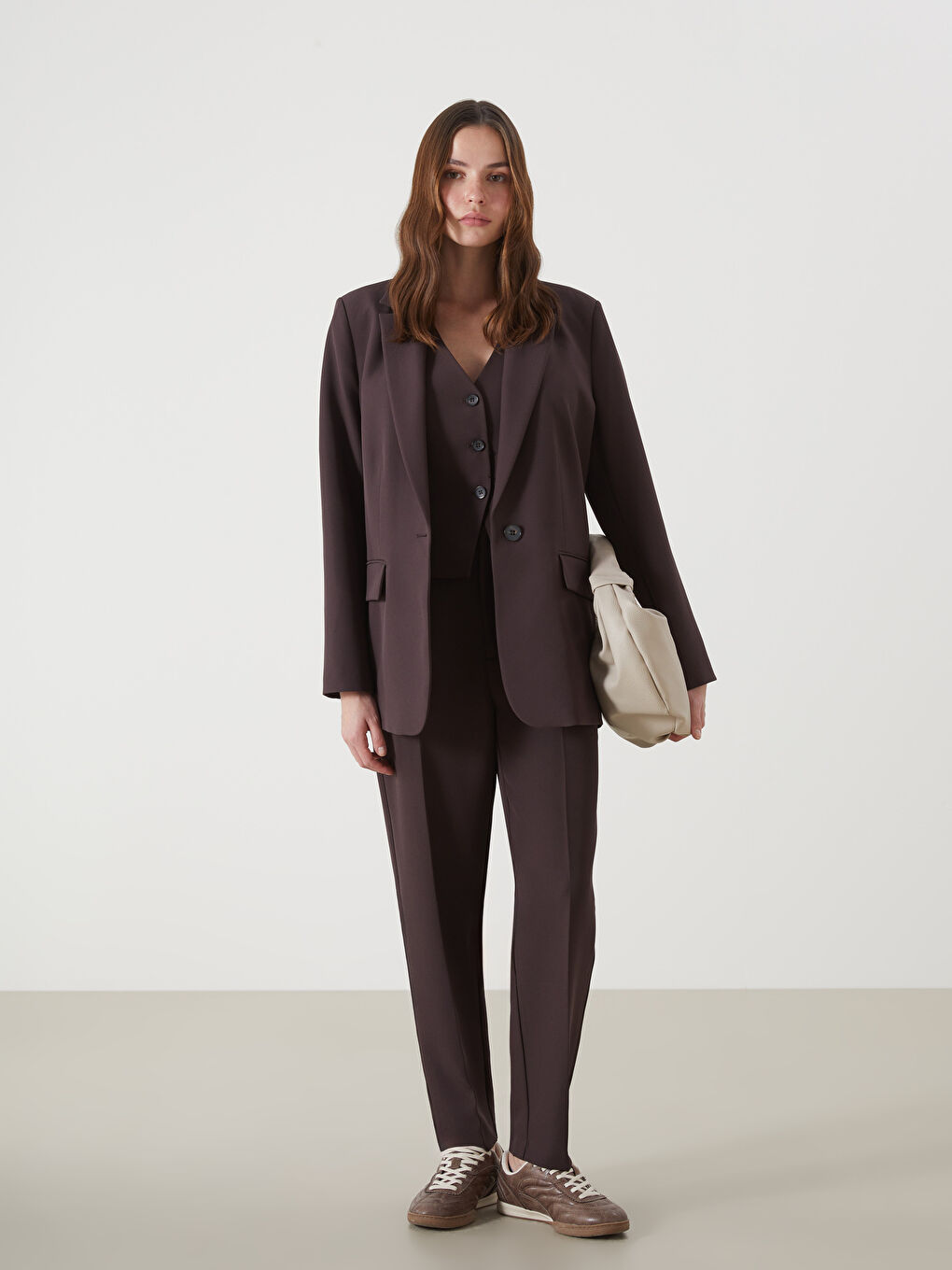 LCW Vision Kahverengi Kadın Blazer Ceket - 4