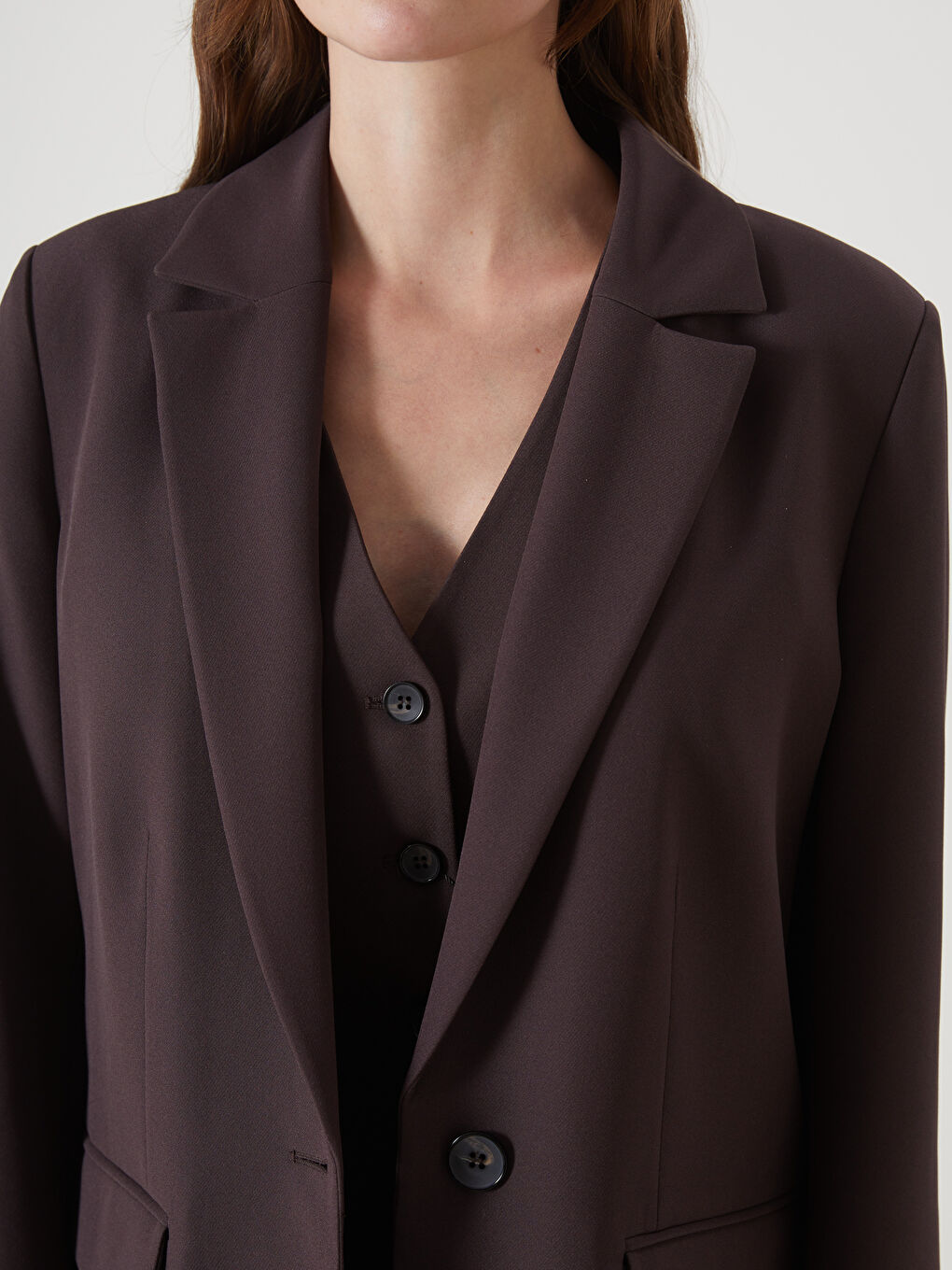 LCW Vision Kahverengi Kadın Blazer Ceket - 6