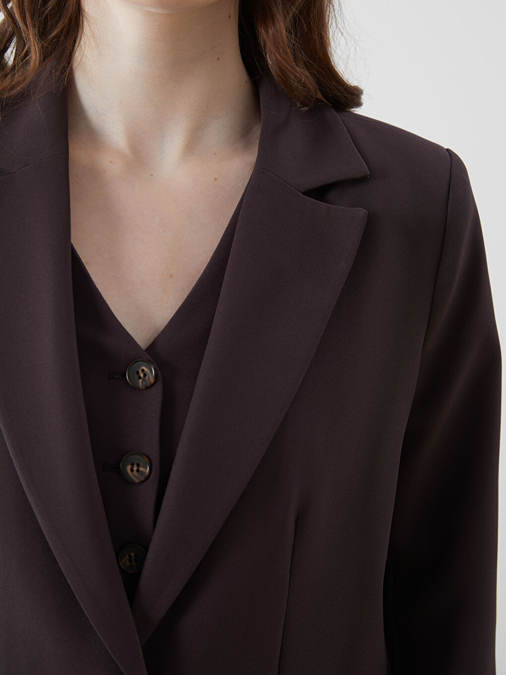 LCW Vision Kahverengi Kadın Blazer Ceket - 5
