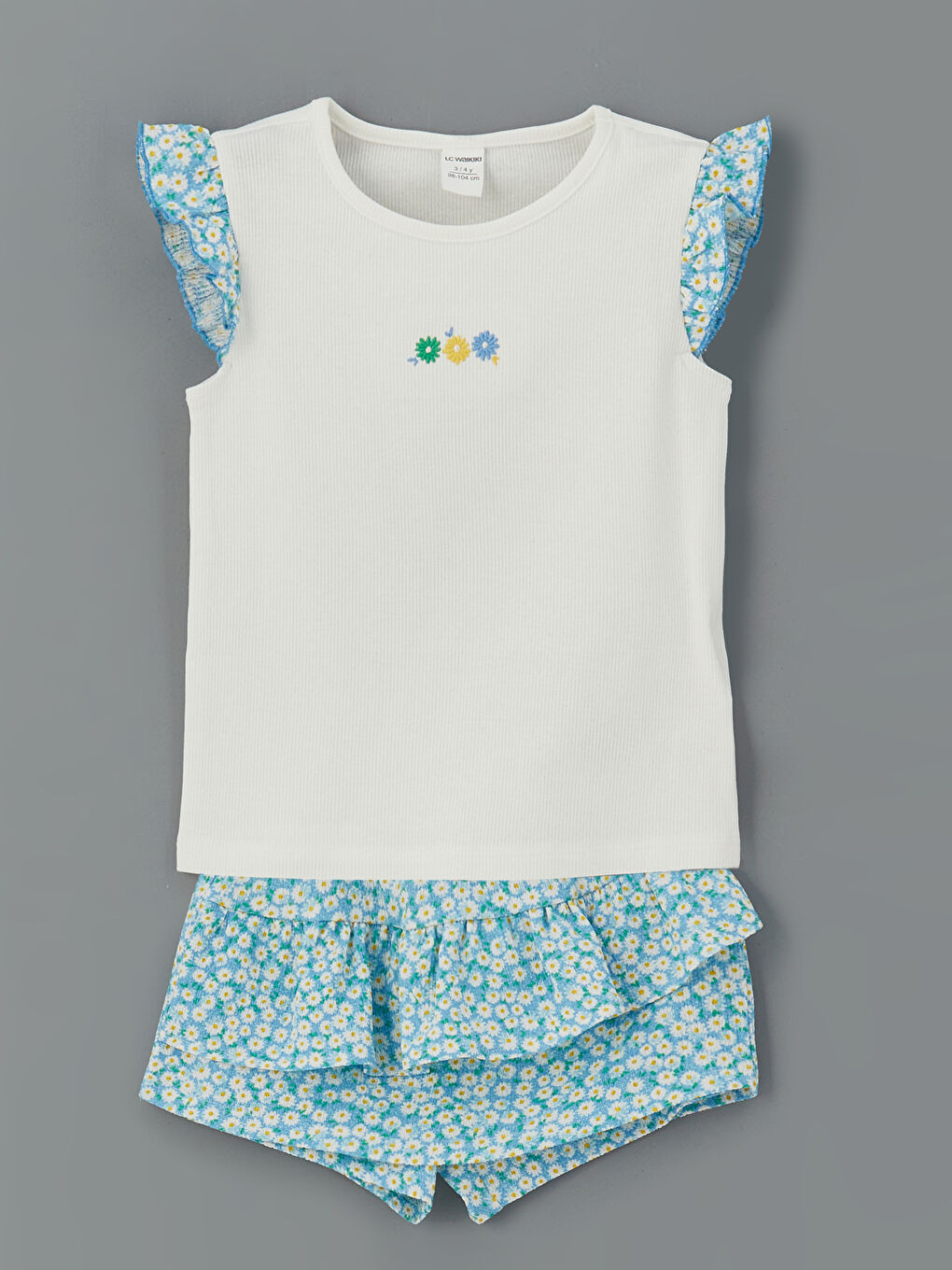 LCW Kids Цветна блуза и пола-панталон за момичета 2 опаковки -S5IK97Z1-R9J