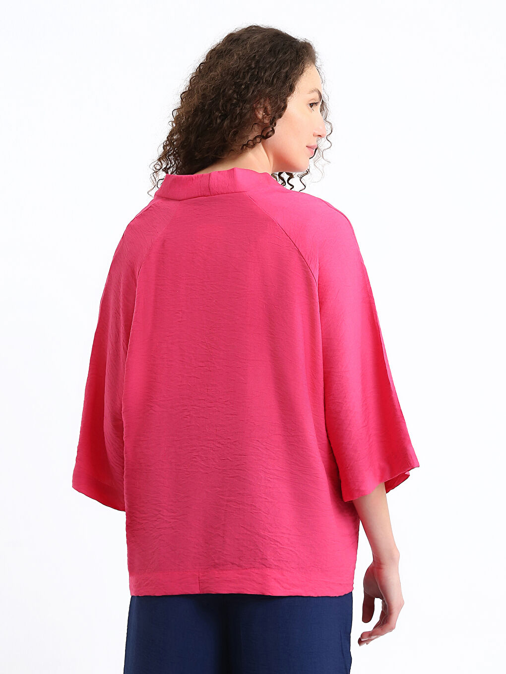 Shawl Collar Women's Kimono-4