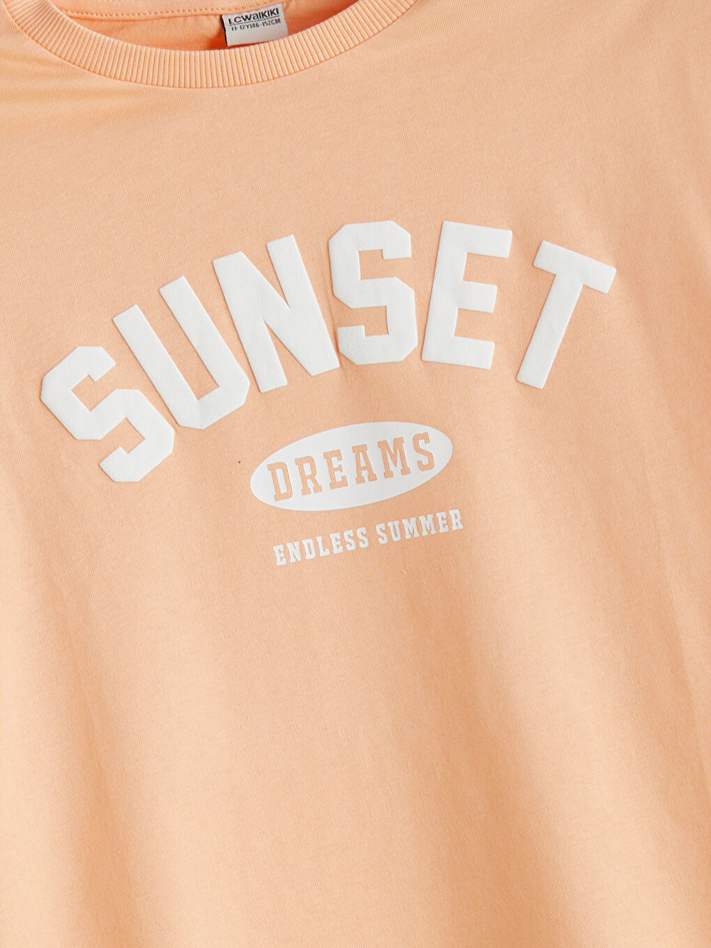 Crew Neck Girls Crop T-Shirt -S5IL12Z4-VVW