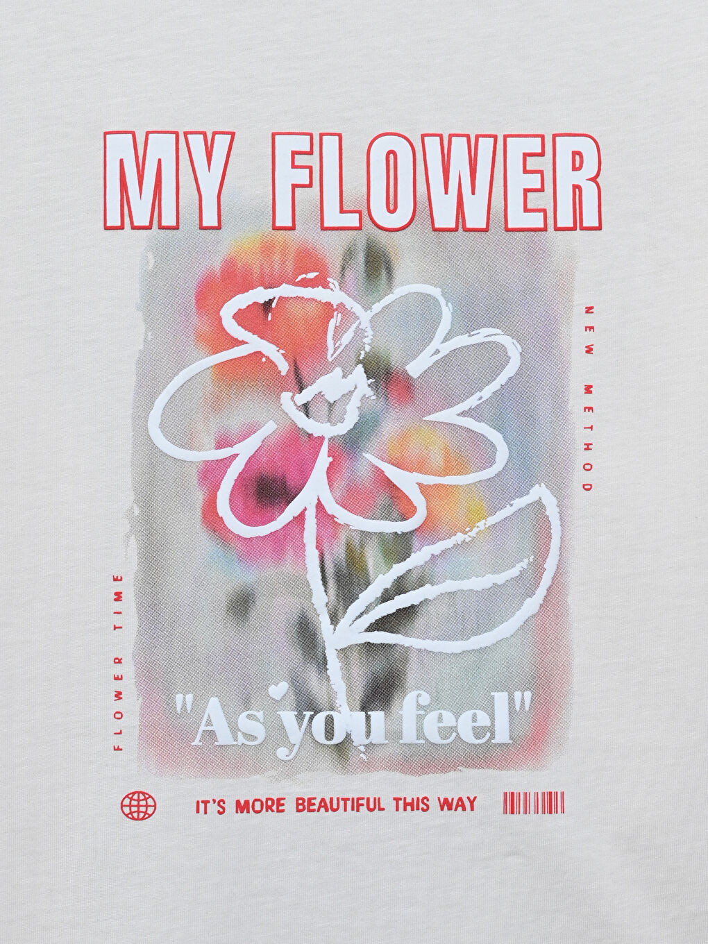 LCW Kids Crew Neck Floral Girls' T-Shirt -S5IL14Z4-FRC
