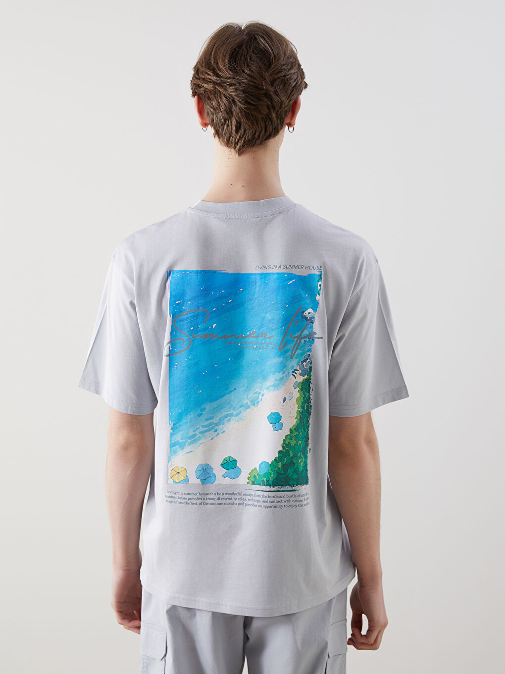 Crew Neck Printed Jersey Men's T-Shirt -S5IL31Z8-YW4