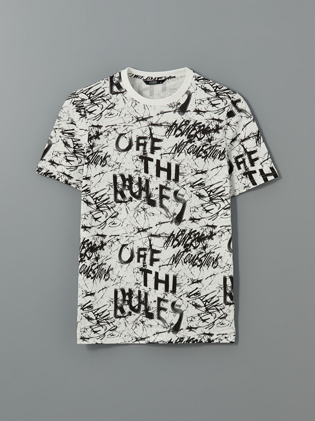 Crew Neck Printed Jersey Men's T-Shirt -S5IL36Z8-R9J