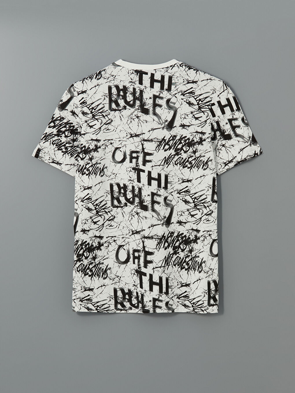 Crew Neck Printed Jersey Men's T-Shirt -S5IL36Z8-R9J