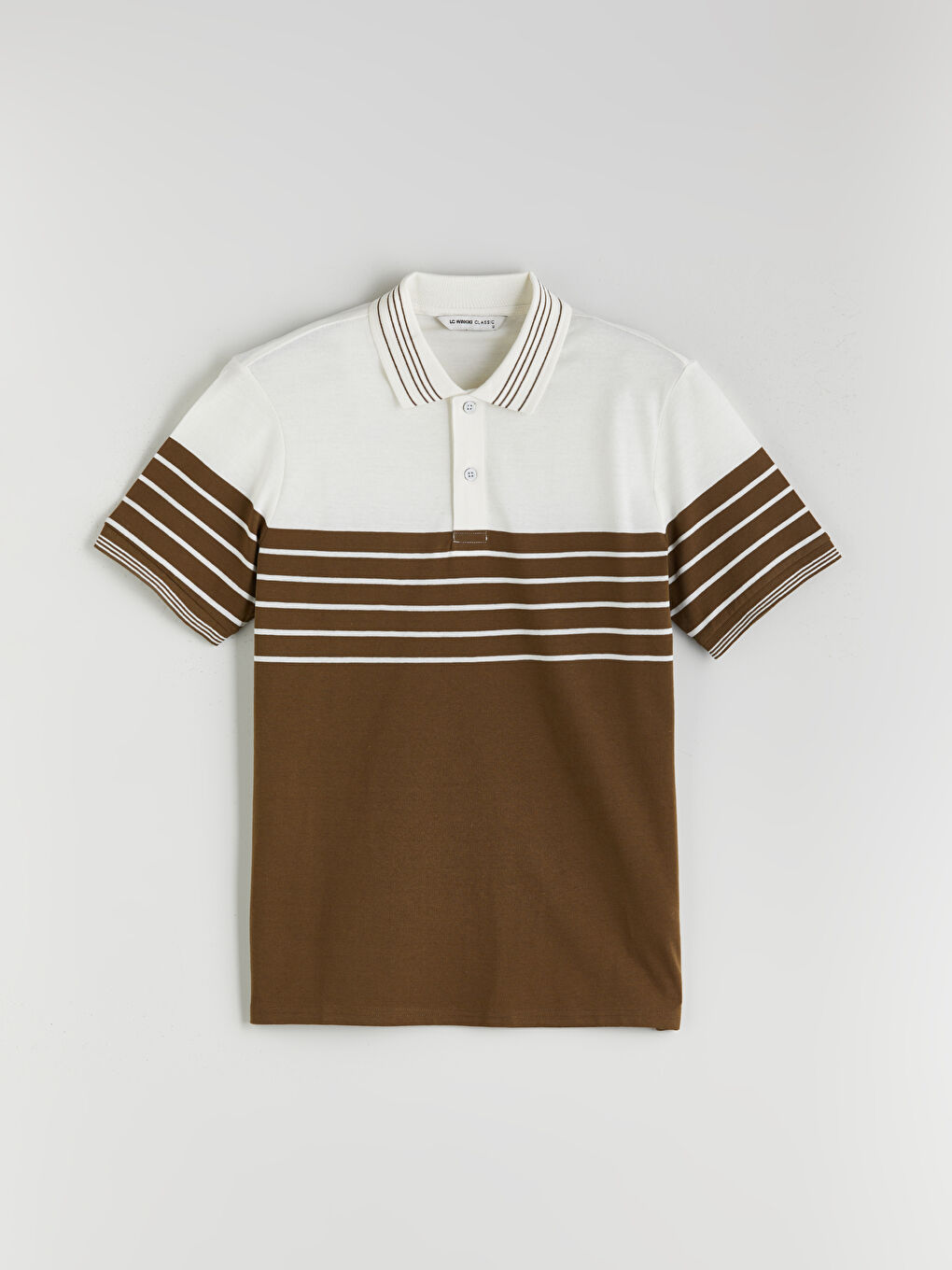 LCWAIKIKI Classic Polo Neck Striped Jersey Men's T-Shirt -S5IL38Z8-LGE