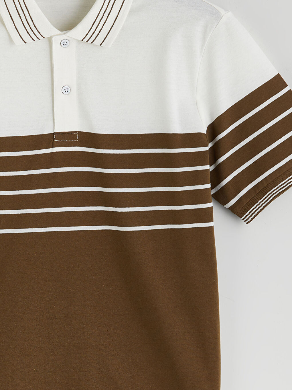 LCWAIKIKI Classic Polo Neck Striped Jersey Men's T-Shirt -S5IL38Z8-LGE