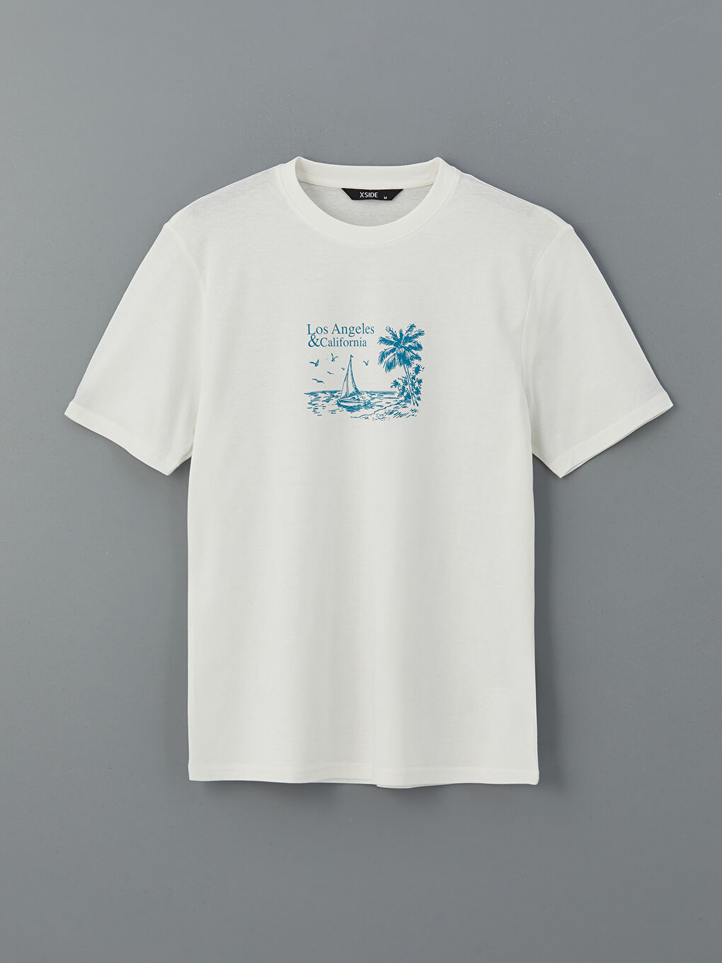 Crew Neck California Printed Jersey Men's T-Shirt -S5IL41Z8-R9J