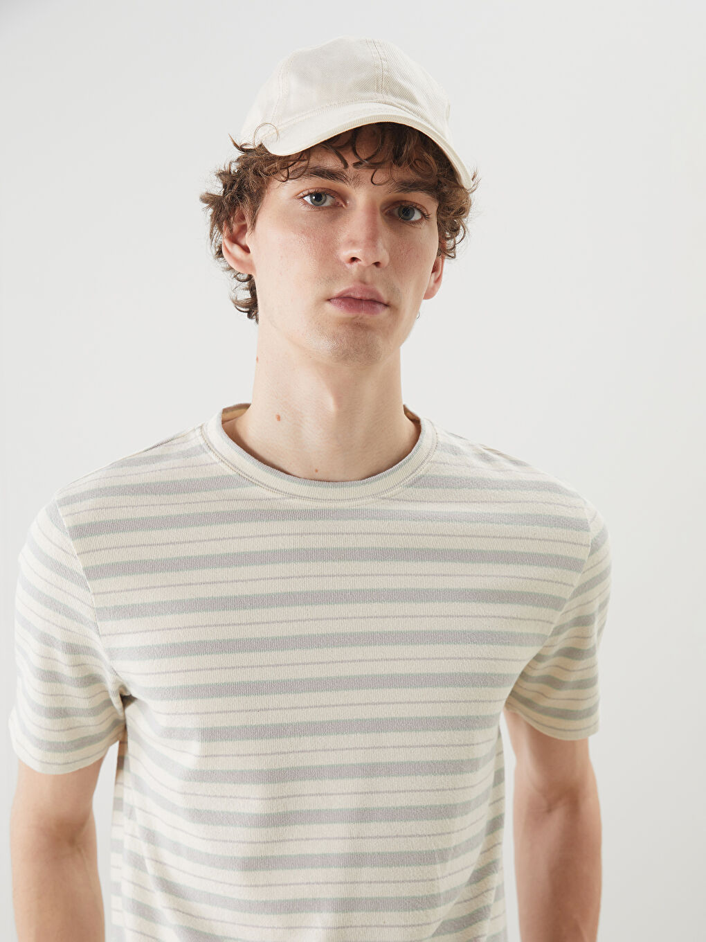 Crew Neck Striped Men's T-Shirt -S5IL52Z8-LFY