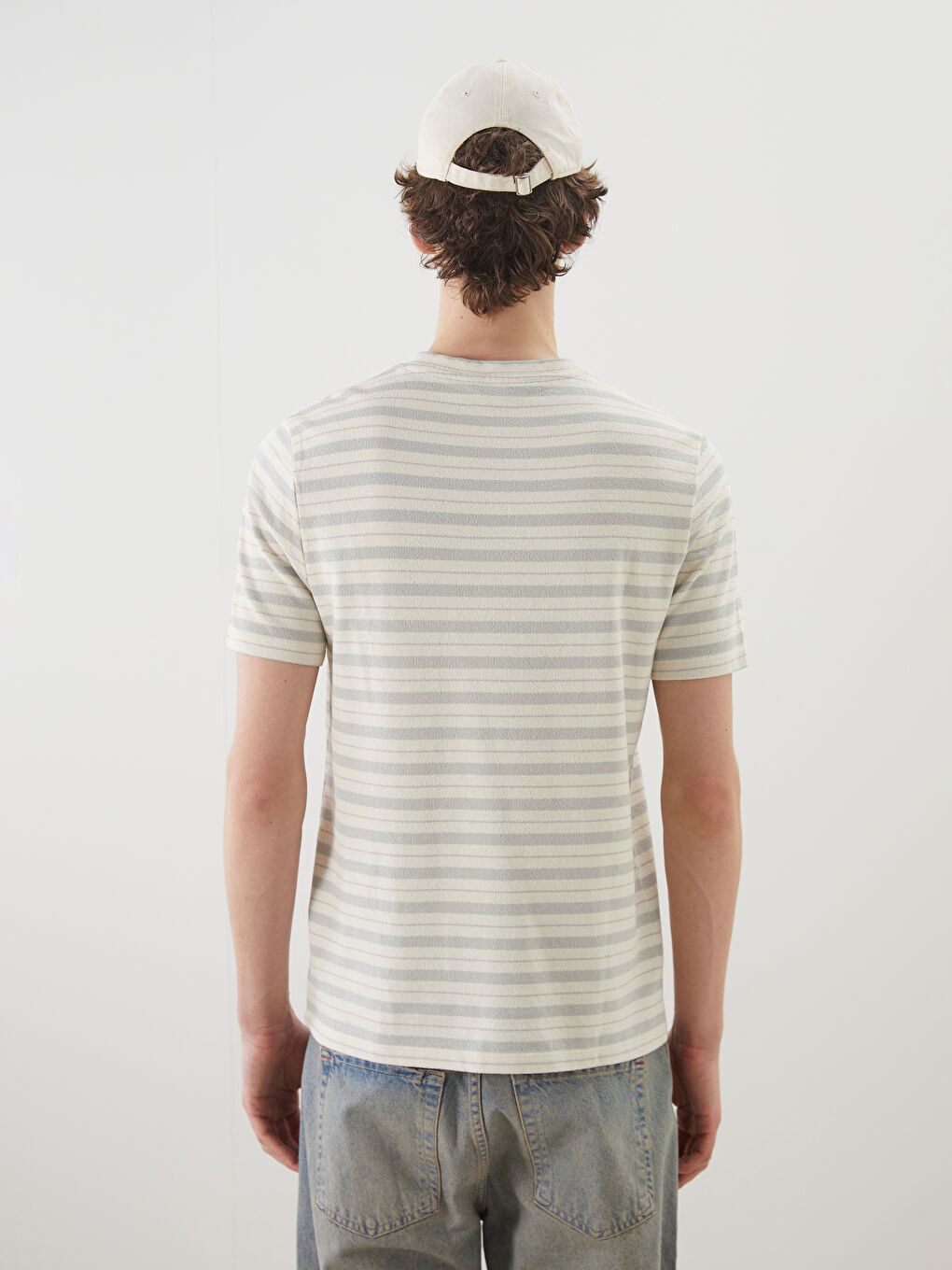 Crew Neck Striped Men's T-Shirt -S5IL52Z8-LFY