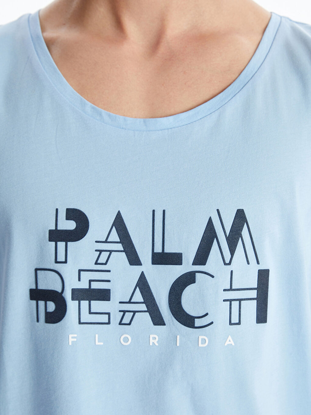 Crew Neck Printed Men's Tank Top -S5IL58Z8-QYB