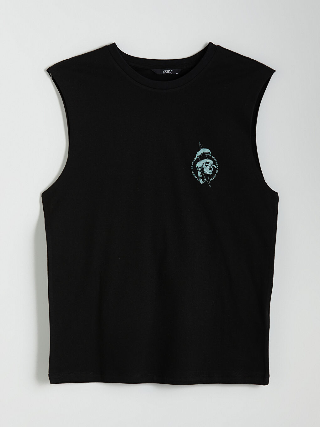 Crew Neck Printed Men's Sleeveless T-Shirt -S5IL62Z8-CVL