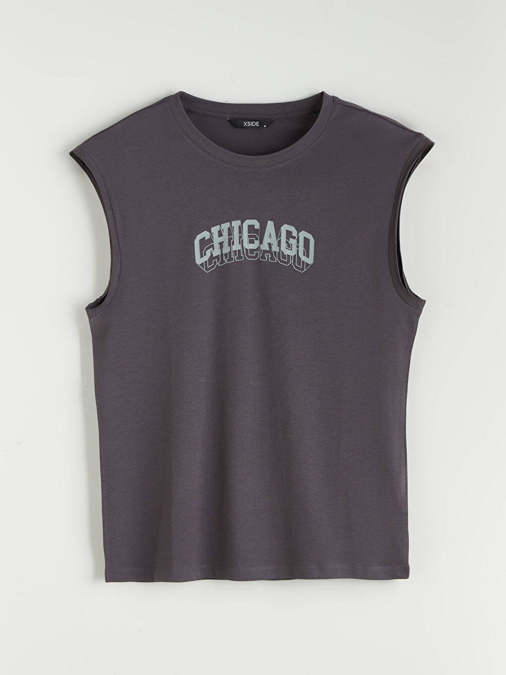 XSIDE Crew Neck Printed Men's Sleeveless T-Shirt -S5IL63Z8-EXQ