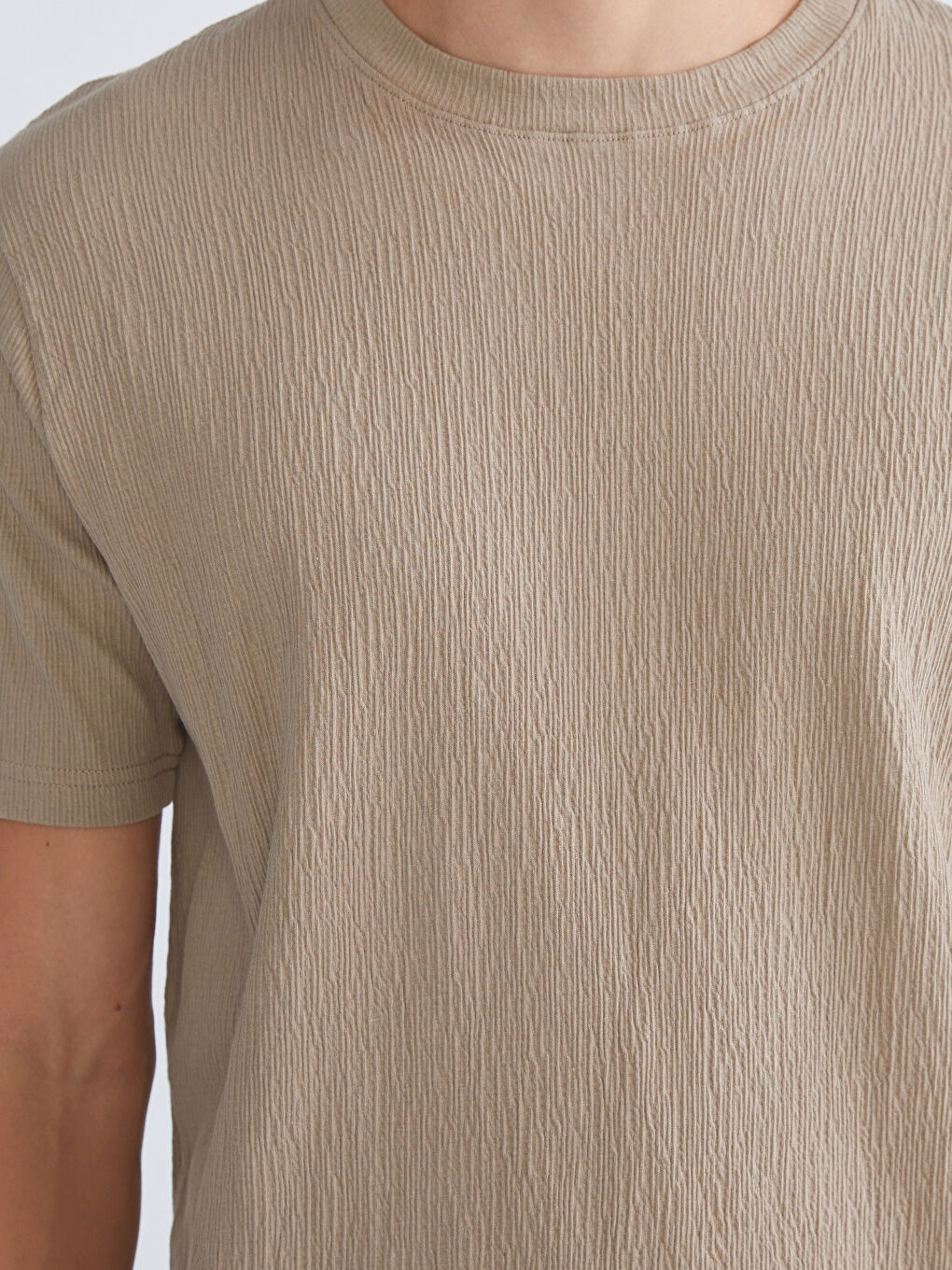 XSIDE Crew Neck Short Sleeve Men's T-Shirt -S5IL65Z8-ZKN