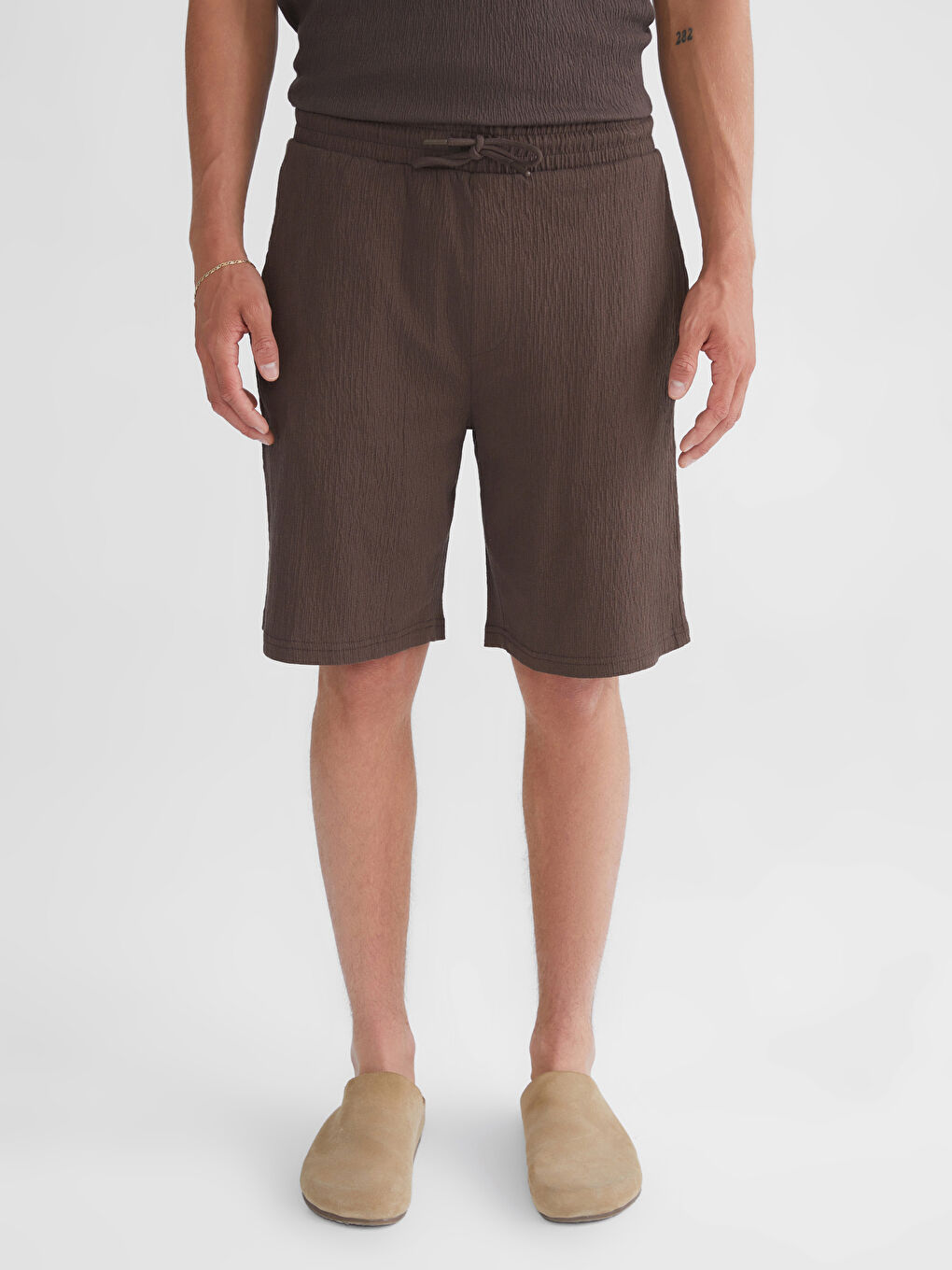 XSIDE Standard Fit Herren-Shorts mit Taillenbindedetail -S5IL66Z8-ZD8