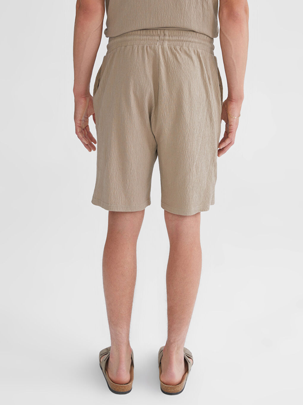 XSIDE Standard Fit Herren-Shorts mit Taillenbindedetail -S5IL66Z8-ZKN