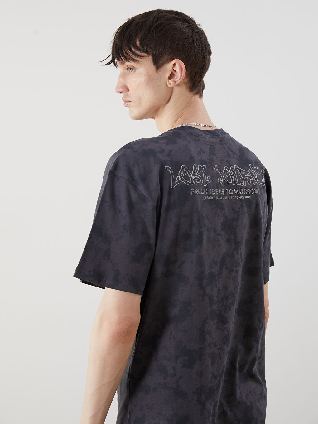 XSIDE Crew Neck Printed Jersey Men's T-Shirt -S5IL79Z8-YSZ