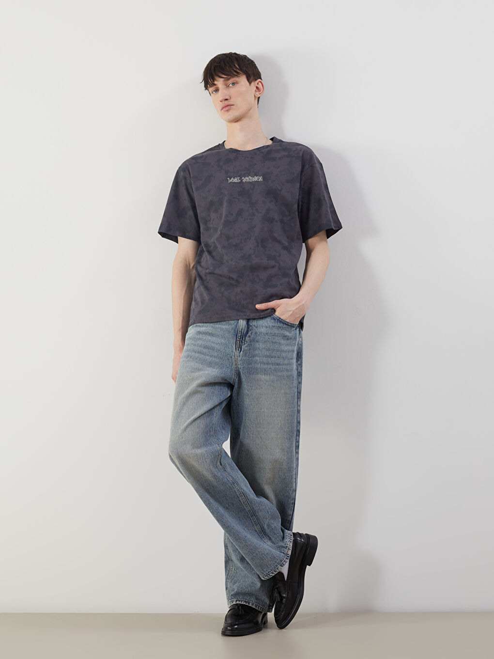 XSIDE Crew Neck Printed Jersey Men's T-Shirt -S5IL79Z8-YSZ